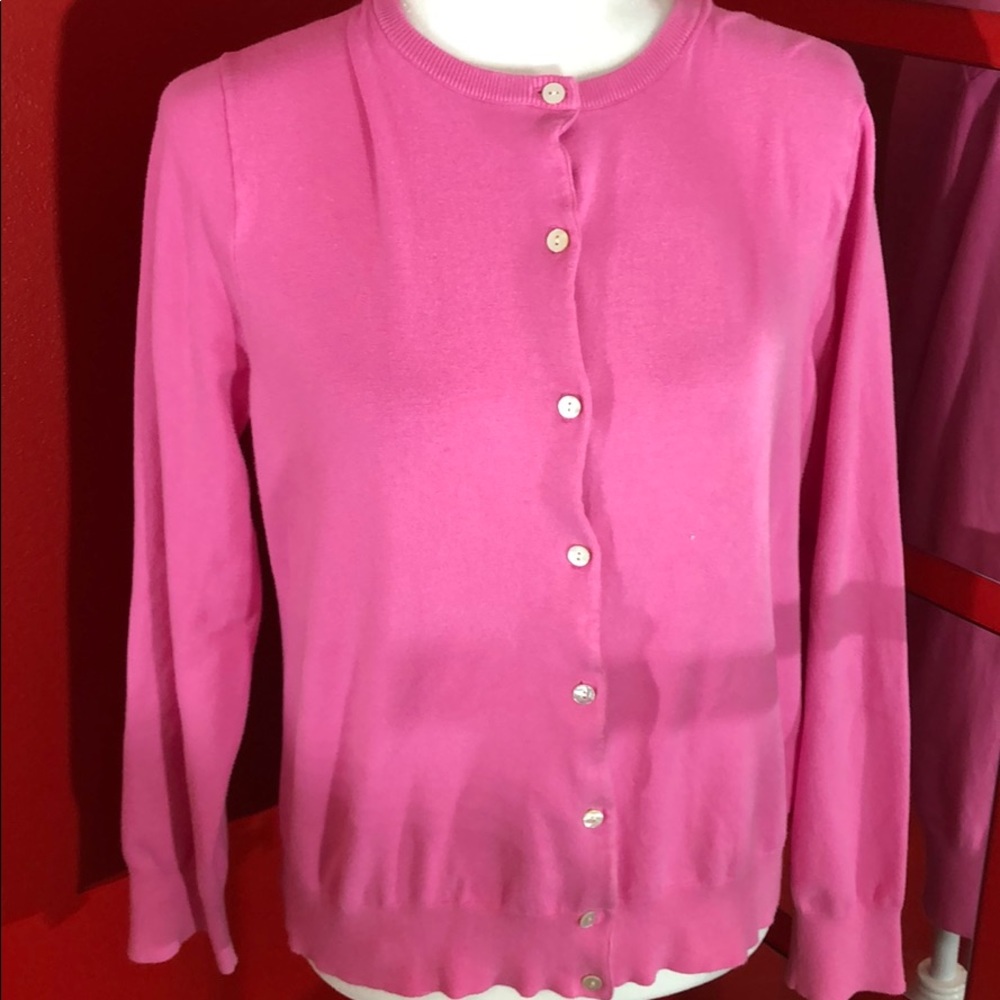 Lands’ End Pink Cardigan